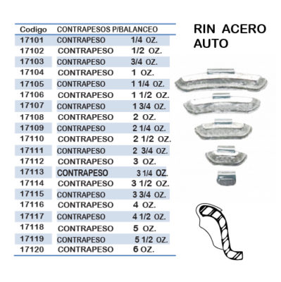 Contrapesos Adhesivos sin Plomo - Contrapesos de Acero - Balanceo de  Llantas - Ranger
